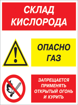 Кз 14 склад кислорода. опасно газ - запрещается применять открытый огонь и курить. (пленка, 300х400 мм) - Знаки безопасности - Комбинированные знаки безопасности - . Магазин Znakstend.ru