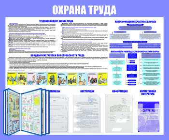 С108 Стенд охрана труда (с перекидной системой) (1200х1000 мм, пластик ПВХ 3 мм, алюминиевый багет серебряного цвета) - Стенды - Стенды по охране труда - . Магазин Znakstend.ru